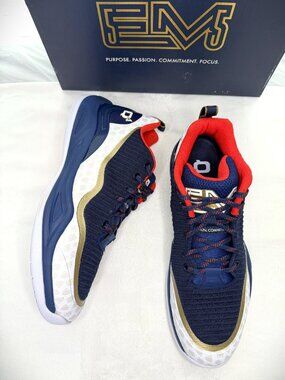 Q4 Sports Dark Blue/White Basketball Shoes EM55-11 Size 11.5 Men's    New in Box